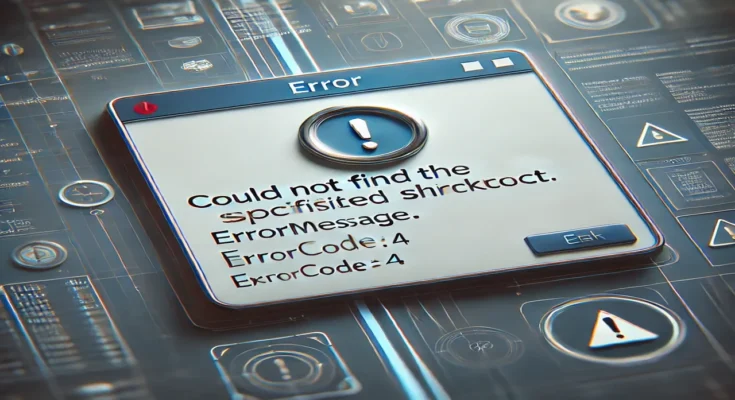 Errordomain=Nscocoaerrordomain&Errormessage=Could Not Find the Specified Shortcut.&Errorcode=4