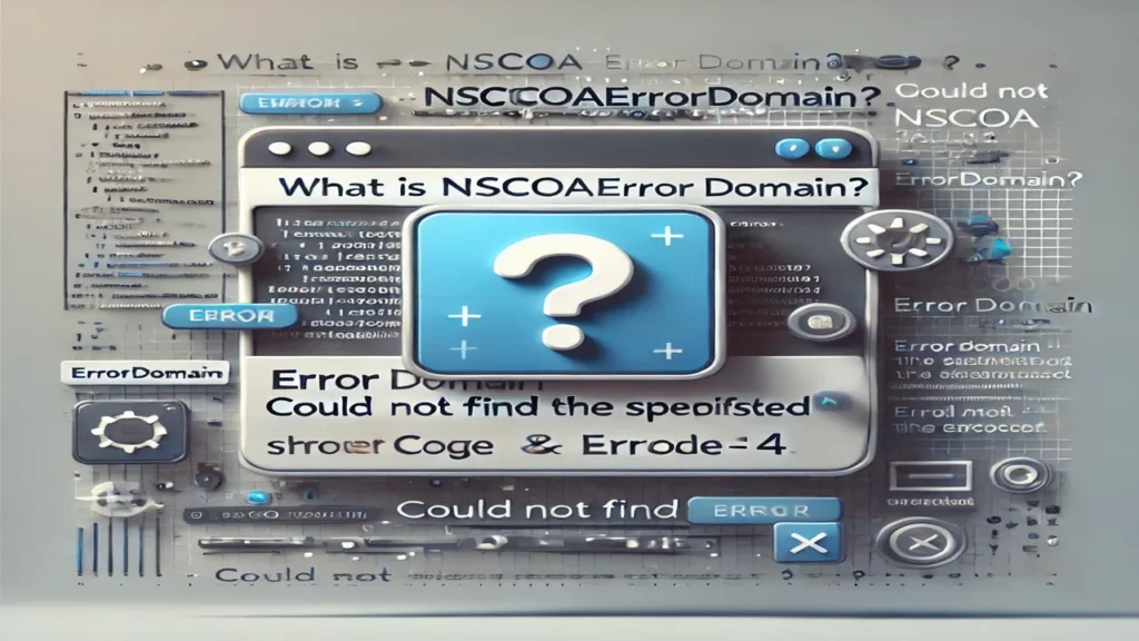 What is NSCocoaErrorDomain?